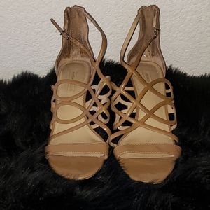 Antonio Melani Tan Strapped Sandal/ Heels Sz 10